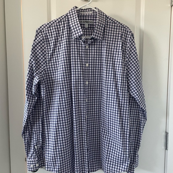 Men’s Express Extra Slim Fit Dress Shirt - L 16-16.5 - Picture 2 of 4